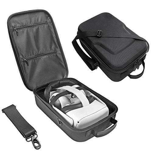 Pinson Hard Travel Case for Oculus Quest 2 & Quest VR Headset - Protective Carrying Bag with Controller Storage | Durable Black Case for VR Gaming Accessories | Perfect for Travel, Storage & VR Parties