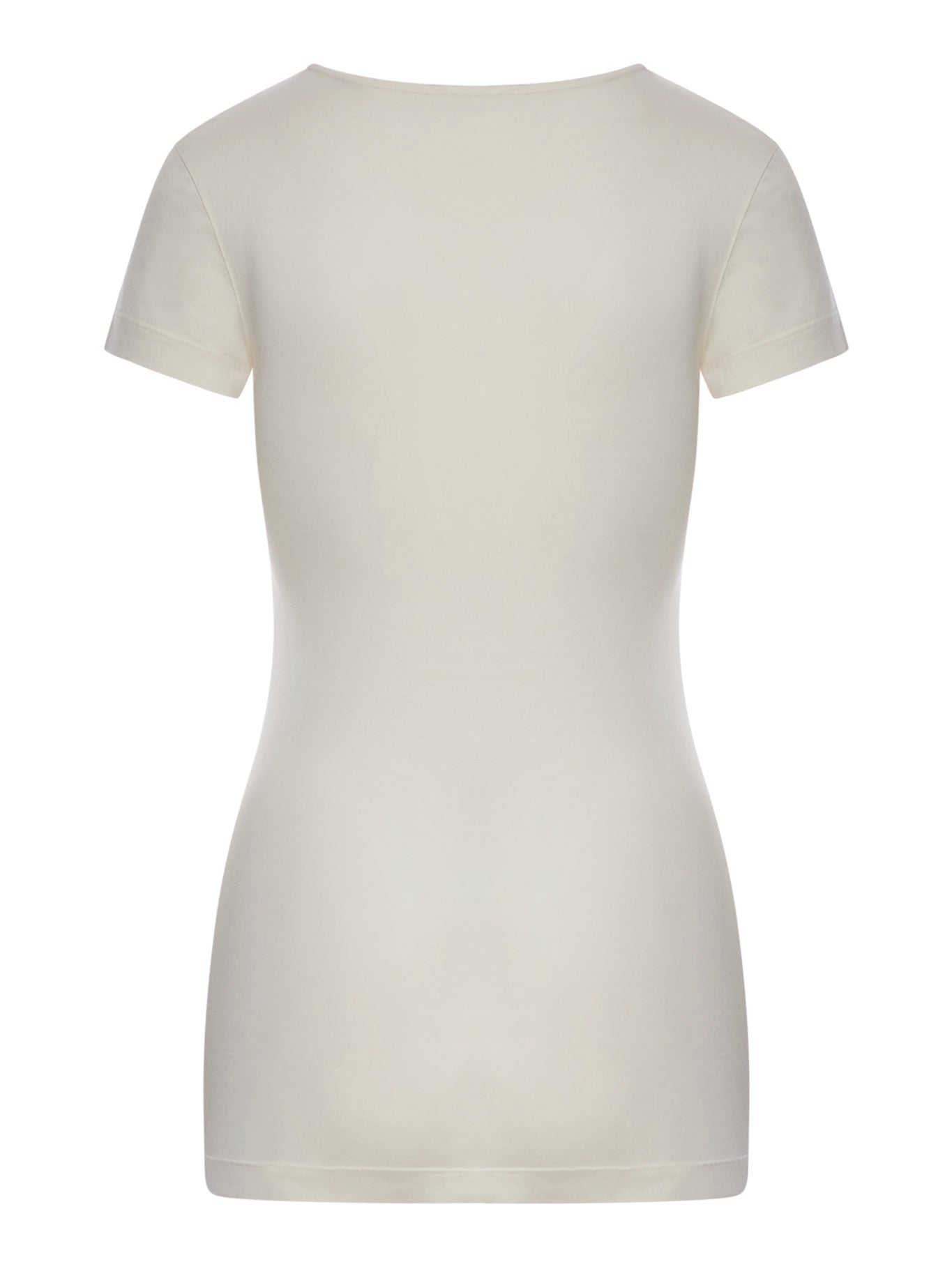 Lemaire Fitted T-Shirt in Nude Neutrals - Soft Cotton Slim Fit Women's Top for Casual Wear, Layering & Everyday Outfits | Style TO1352LJ1018 WH001 Chalk