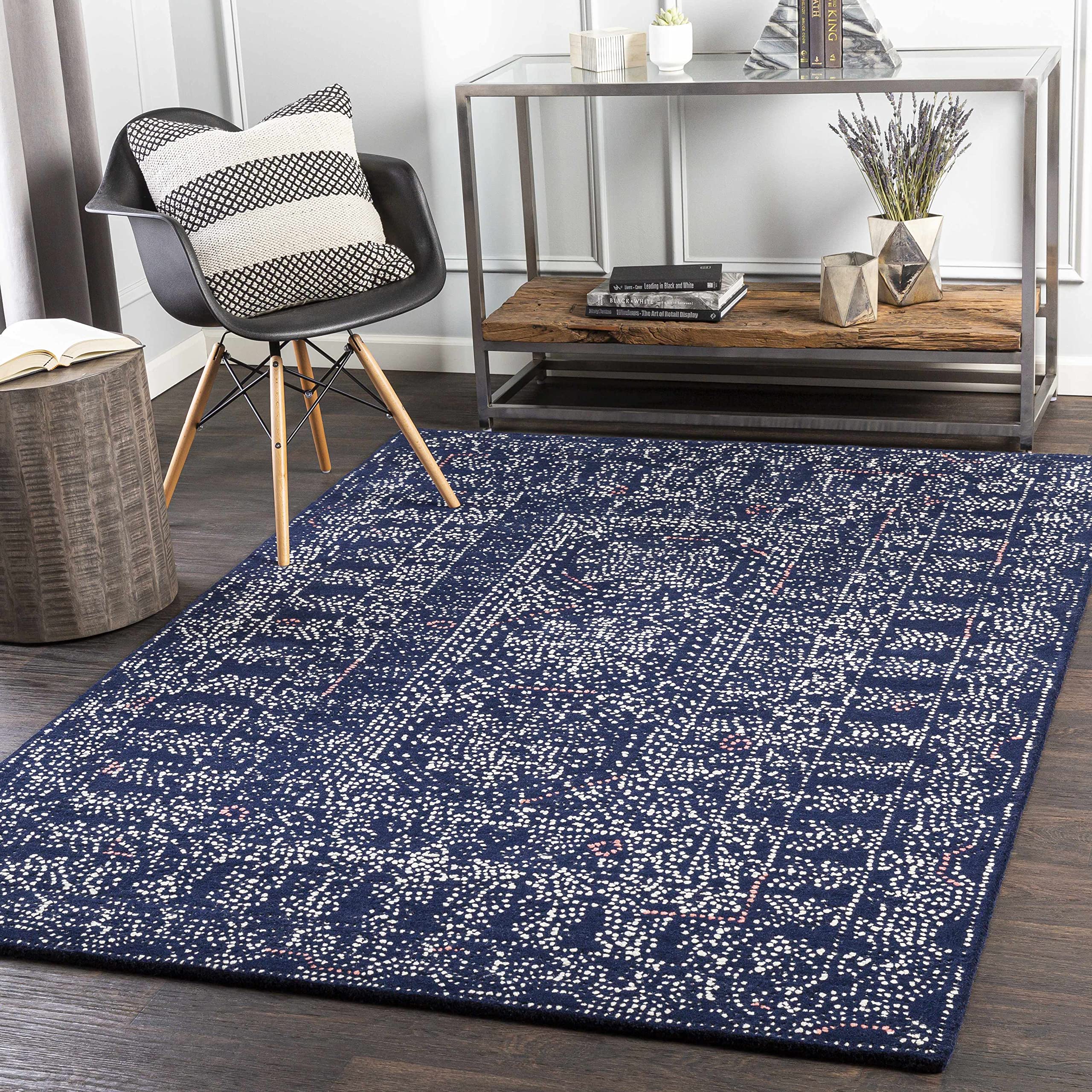 Koongal 2' x 3' Soft Non-Slip Area Rug for Living Room, Bedroom, Dorm - Modern Plush Carpet with Anti-Skid Backing for Home Decor, Kids Play Area & High Traffic Spaces