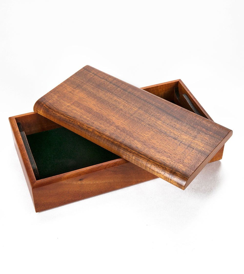 Bishop Koa Wood Push Top Boxes - Premium Handcrafted Storage for Jewelry, Keepsakes & Collectibles - Perfect for Home, Office & Gift Giving