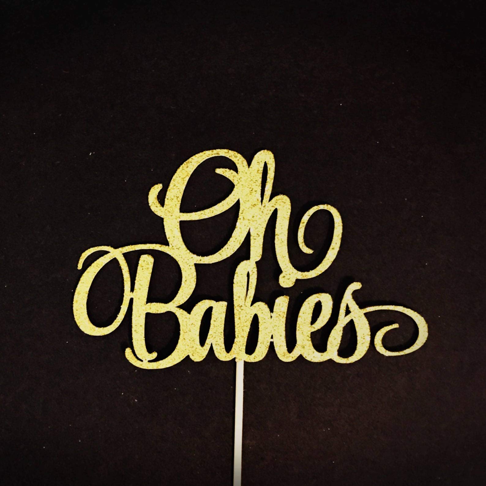 Oh Babies Cake Topper for Twins - Adorable Baby Shower Cake Decorations - Perfect for Gender Reveal, First Birthday & Newborn Celebrations