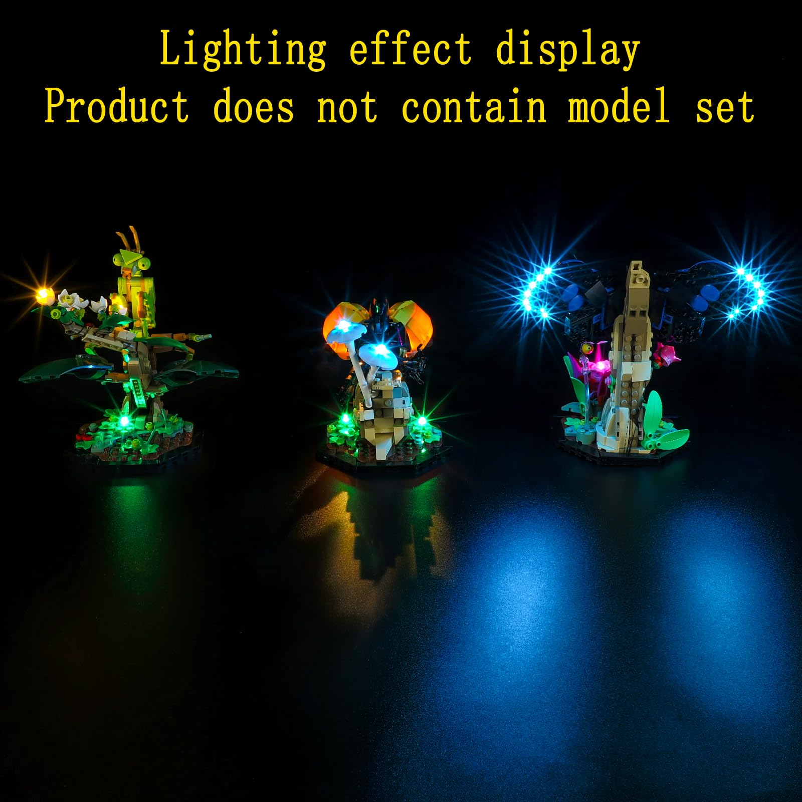 GEAMENT LED Light Kit for LEGO Ideas 21342 The Insect Collection - Compatible with Building Blocks (Model Not Included) - Perfect for Home Decoration, Gifts, and LEGO Display Enhancement