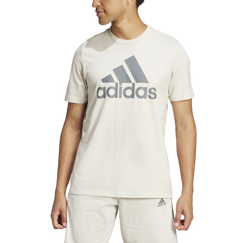 Adidas Men's Essentials Big Logo T-Shirt - Comfortable Cotton Jersey Tee for Casual Wear, Gym & Everyday Outfits
