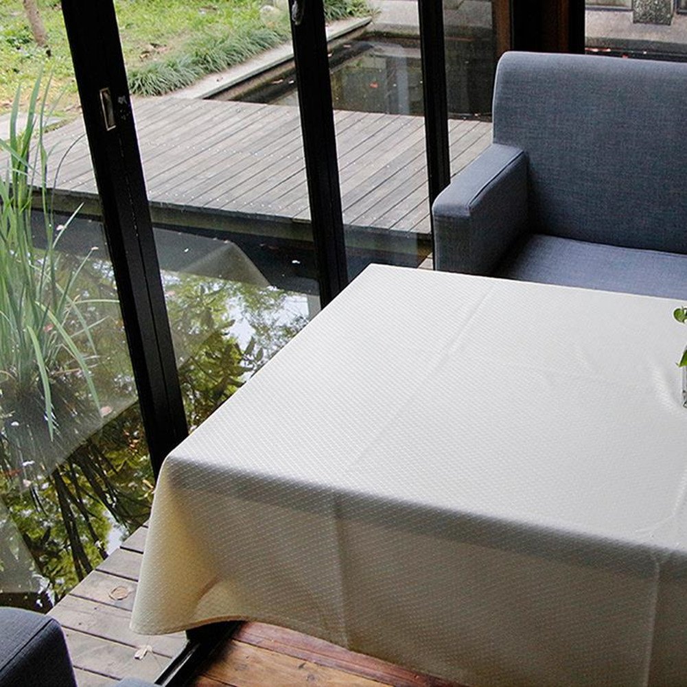 Premium Polyester Jacquard Waffle Weave Tablecloth - Elegant Rectangular Table Cover for Dining, Parties & Christmas Decor - Washable & Wrinkle-Resistant Fabric for Home, Restaurants, and Special Events