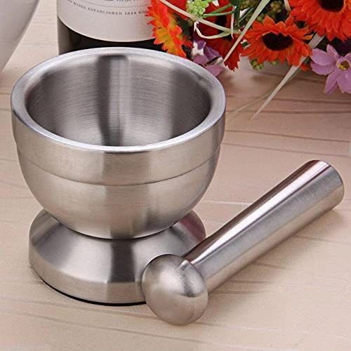 Stainless Steel Mortar & Pestle for Kitchen, Pharmacy & Home Use
