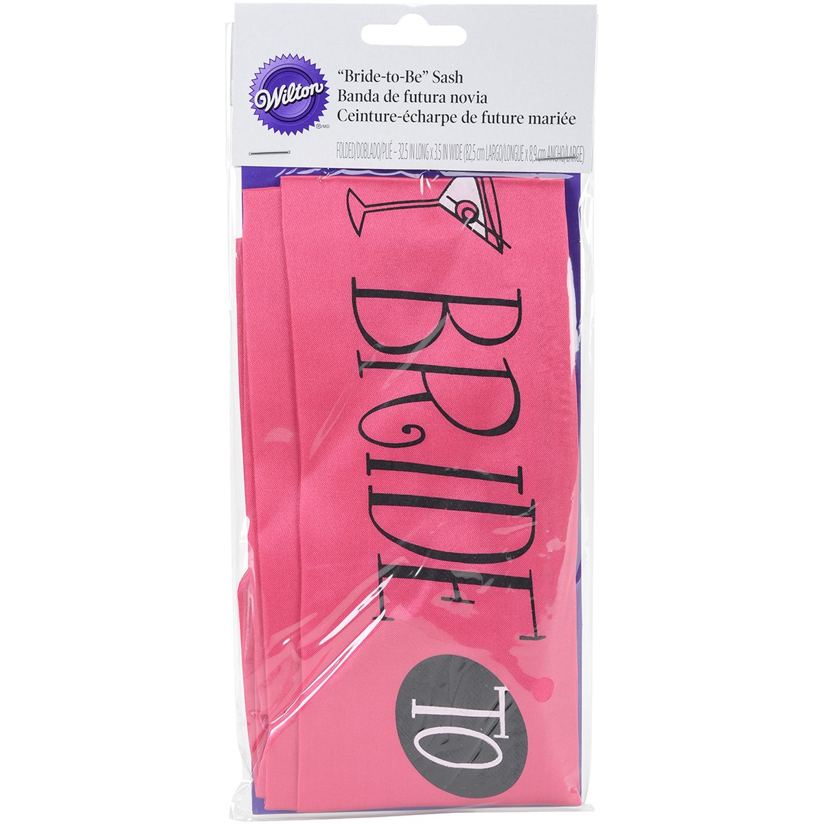 Wilton 'Bride to Be' Bachelorette Party Sash - 38 Inch Length x 4 Inch Width - Perfect for Bridal Showers, Bachelorette Parties & Wedding Celebrations