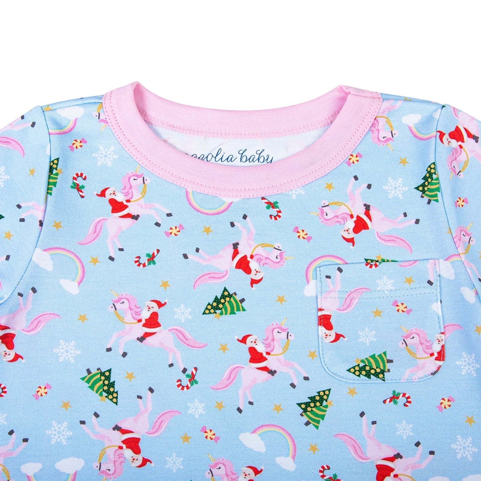 Merry Unicorn Long Sleeve Nightdress for Women - Soft Cotton Sleepwear for Cozy Nights & Christmas Gifts