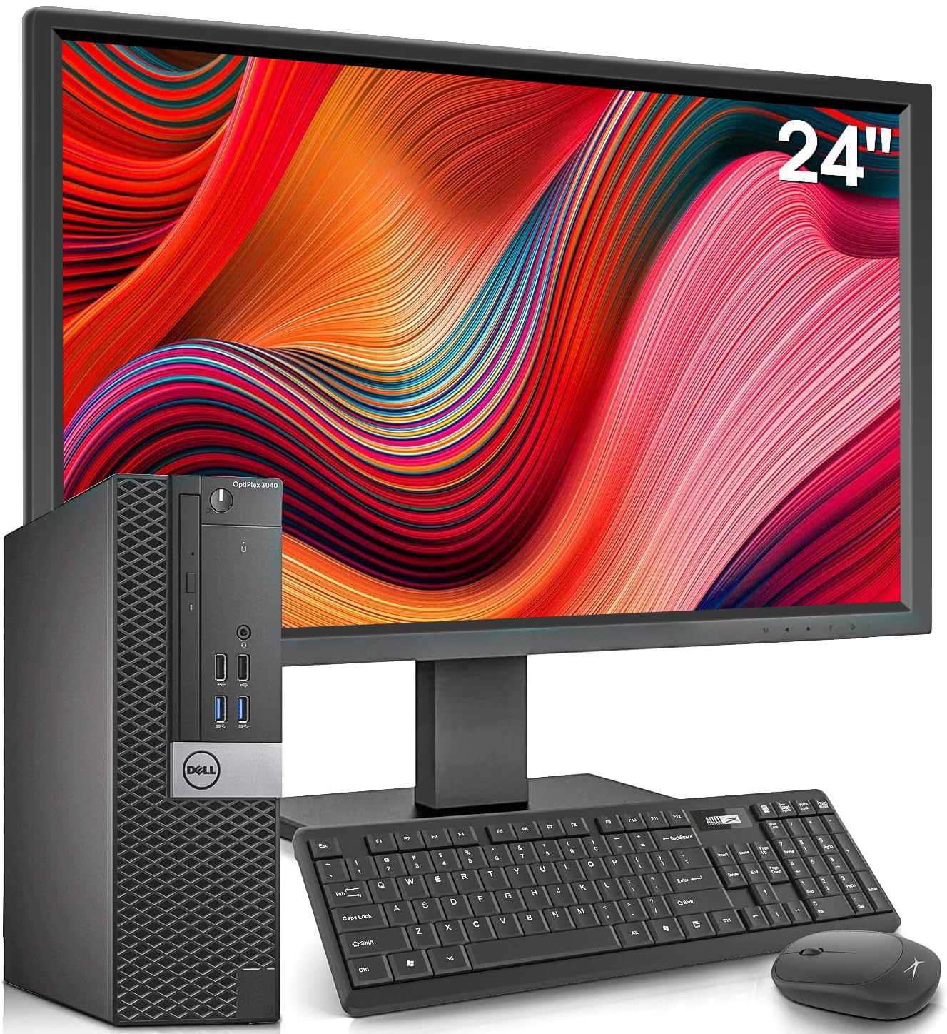 Refurbished Dell OptiPlex Desktop Computer with 24