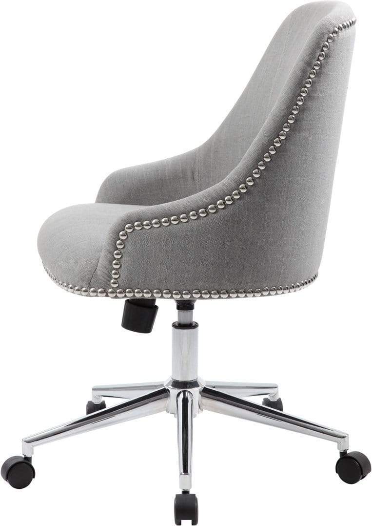 Boss Carnegie Desk Chair - Ergonomic Office Chair with Adjustable Height, Grey [B516C GY] - Perfect for Home Office, Gaming & Workspace Comfort