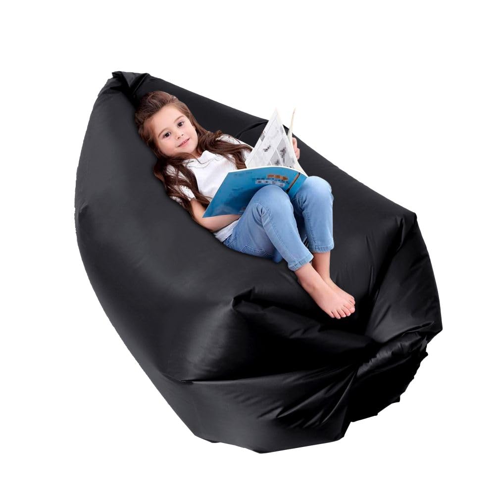 Kids Air Hammock Chillbean - Anti-Leak Inflatable Couch for Camping & Beach, Portable Air Sofa for Outdoor, Indoor Use - Perfect for Backyard, Poolside, Dorms and Travel with Kids & Teens