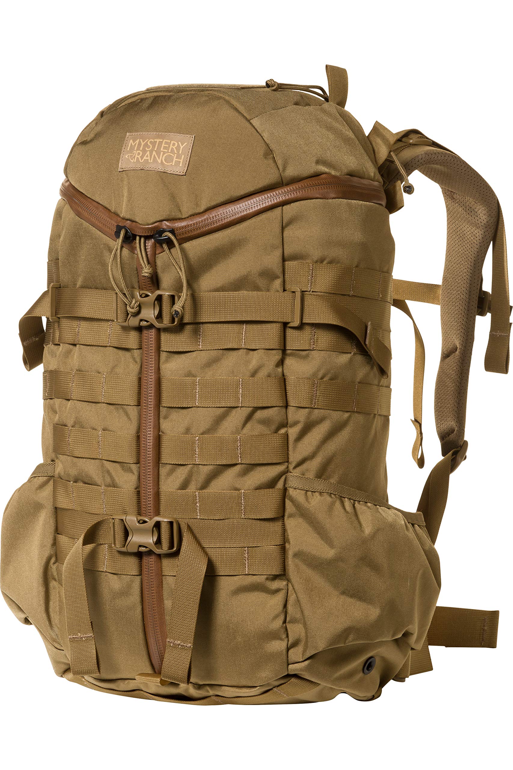 Mystery Ranch 2-Day Tactical Backpack - Durable Molle Hiking Pack for Outdoor Adventures, Coyote Brown, SM/MD Size - Perfect for Camping, Hiking & Military Use