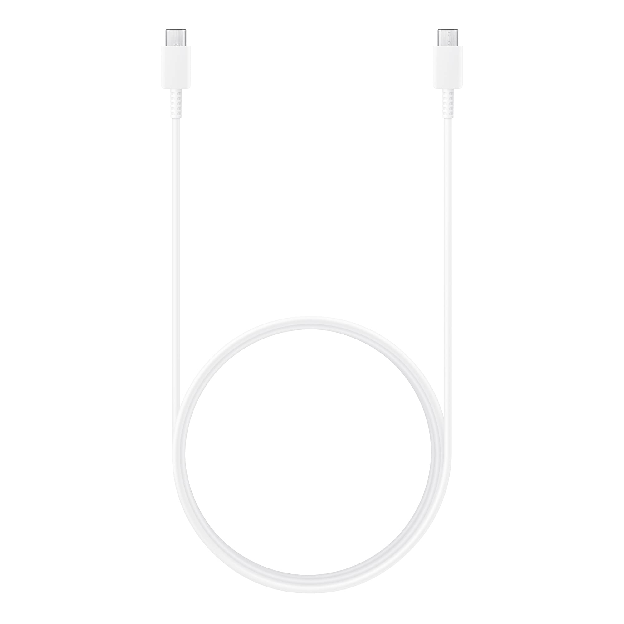 Samsung EP-DX310 USB Type-C to USB Type-C Fast Charging Cable (3A, 1.8m/6ft) - White - Compatible with Galaxy S23/S22/S21, Note 20, Tab S8 & More - Perfect for Home, Office & Travel Charging
