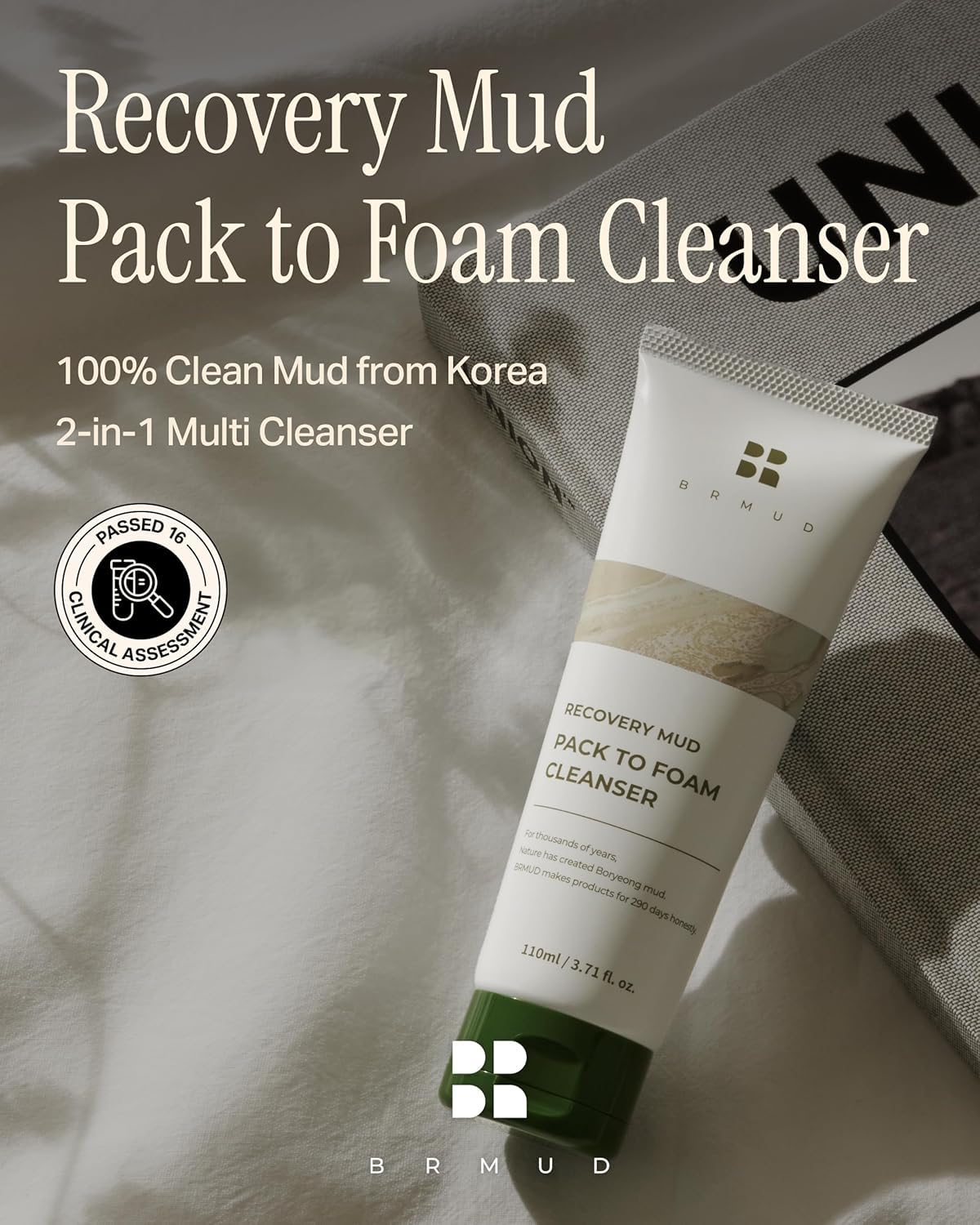 Cardi B Skin Care Bundle - Recovery Mud Clay Face Mask & Foaming Facial Cleanser | Korean K-Mud Mask for Deep Cleansing & Pore Refining | Perfect for Spa Night & Self-Care Routine