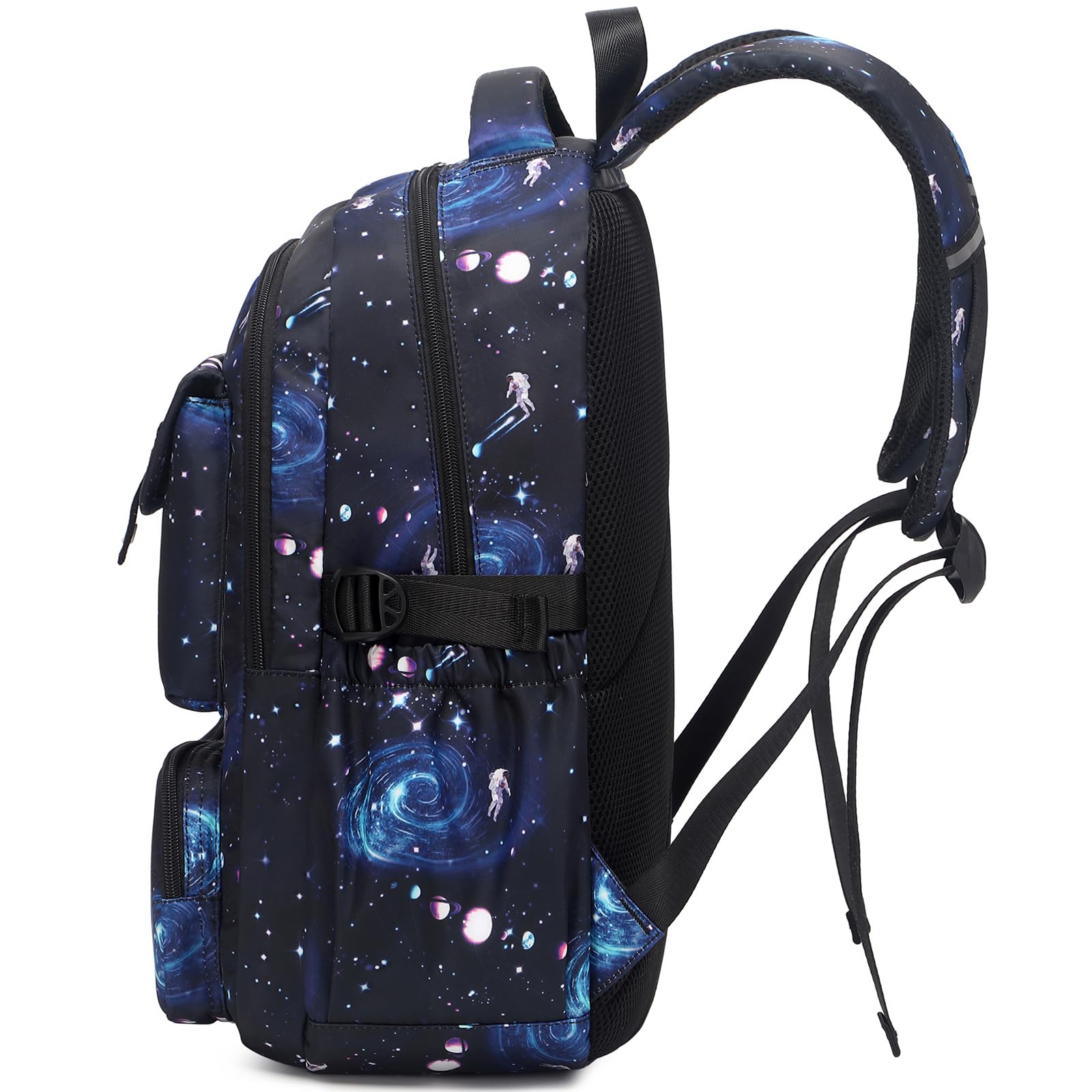 Galaxy Print School Backpack for Boys with Lunch Box - Lightweight Water Resistant Kids Backpack for Elementary & Middle School - Perfect for Daily Use, School Trips & Outdoor Adventures