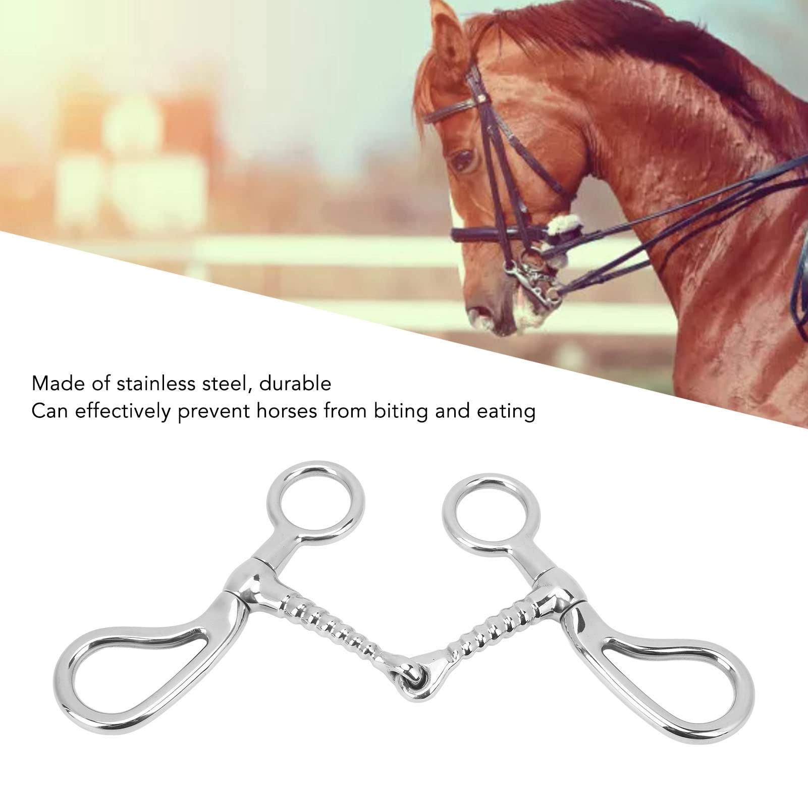 125mm Horse Snaffle Bit - Professional O Shape Anti-Biting Loose Ring Snaffle for Horse Training & Racing Equipment | Perfect for Dressage, Jumping & Western Riding