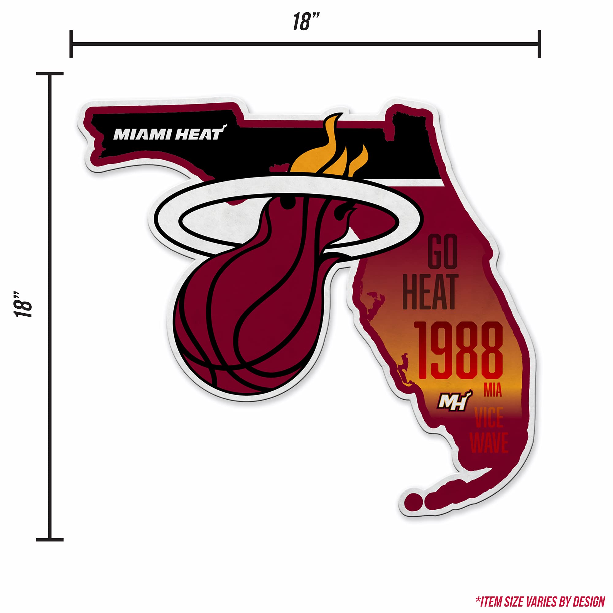 Rico Heat 18-Inch State Shape Pennant Flag - SSP77001S - Perfect for College Dorms, Game Rooms & Home Decor
