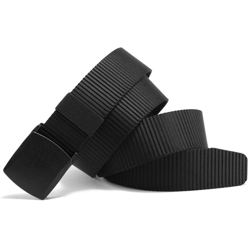 Men's Military Tactical Nylon Canvas Belt - Breathable Webbing for Outdoor, Hiking & Work - Adjustable Durable Waistband for Casual & Active Use