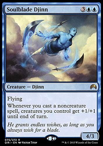 MTG Magic: The Gathering - Soulblade Djinn (75) Magic Origins ORI - Rare Trading Card for Collectors & Players - Perfect for Commander & Standard Decks