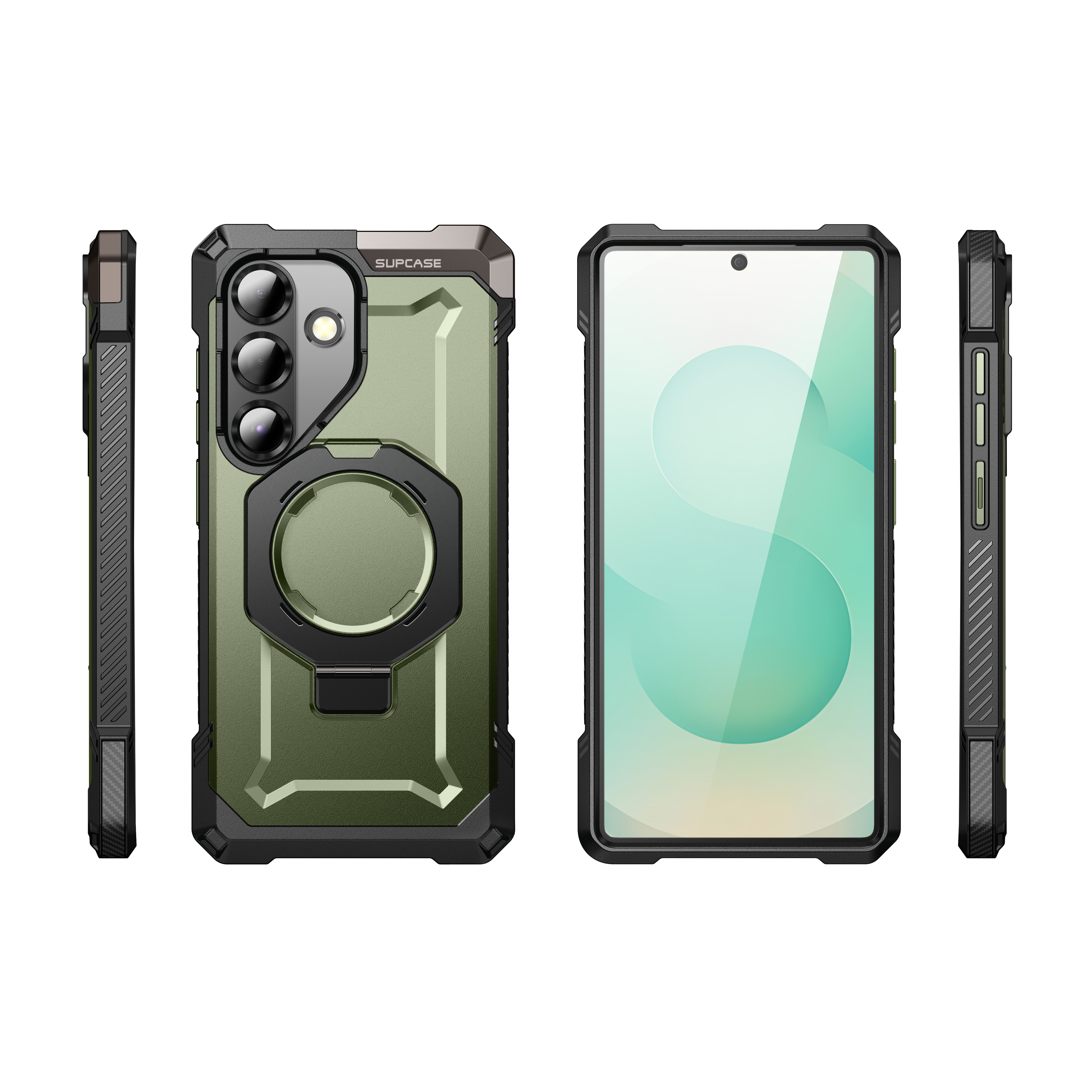 Samsung Galaxy S25 Ultra Grip MagSafe Phone Case - Dark Green | Compatible with Wireless Charging, Secure Hold for Everyday Use & Outdoor Activities