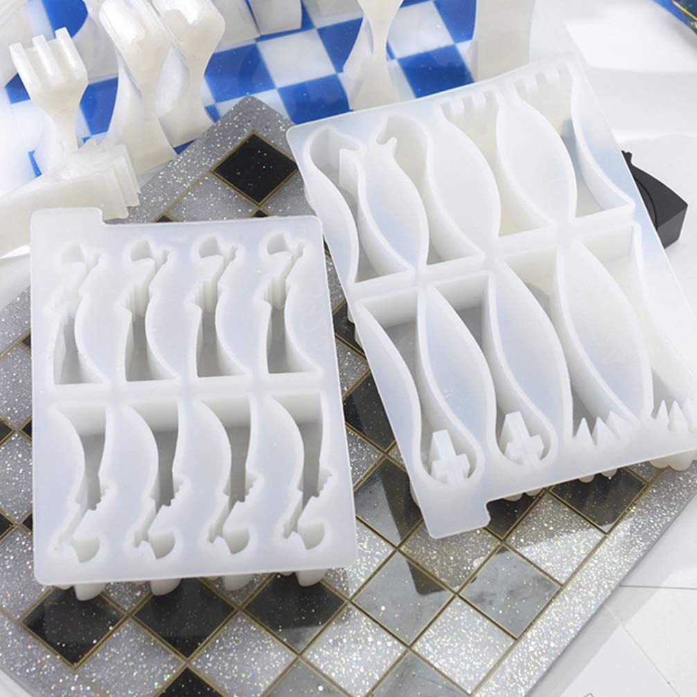 EXCEART 3D Chess Resin Molds Set - Includes King & Soldier Pieces for Epoxy Casting, DIY Crafts & Chocolate Making | Perfect for Board Game Lovers & Home Decor Projects