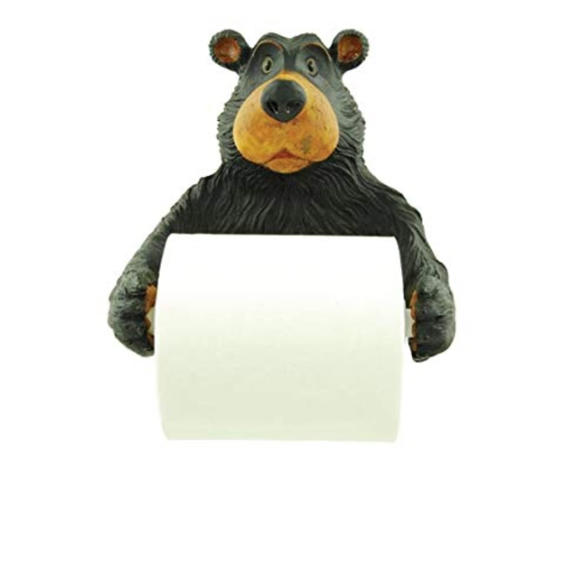 WD Willie Black Bear Toilet Paper Holder - 7.5