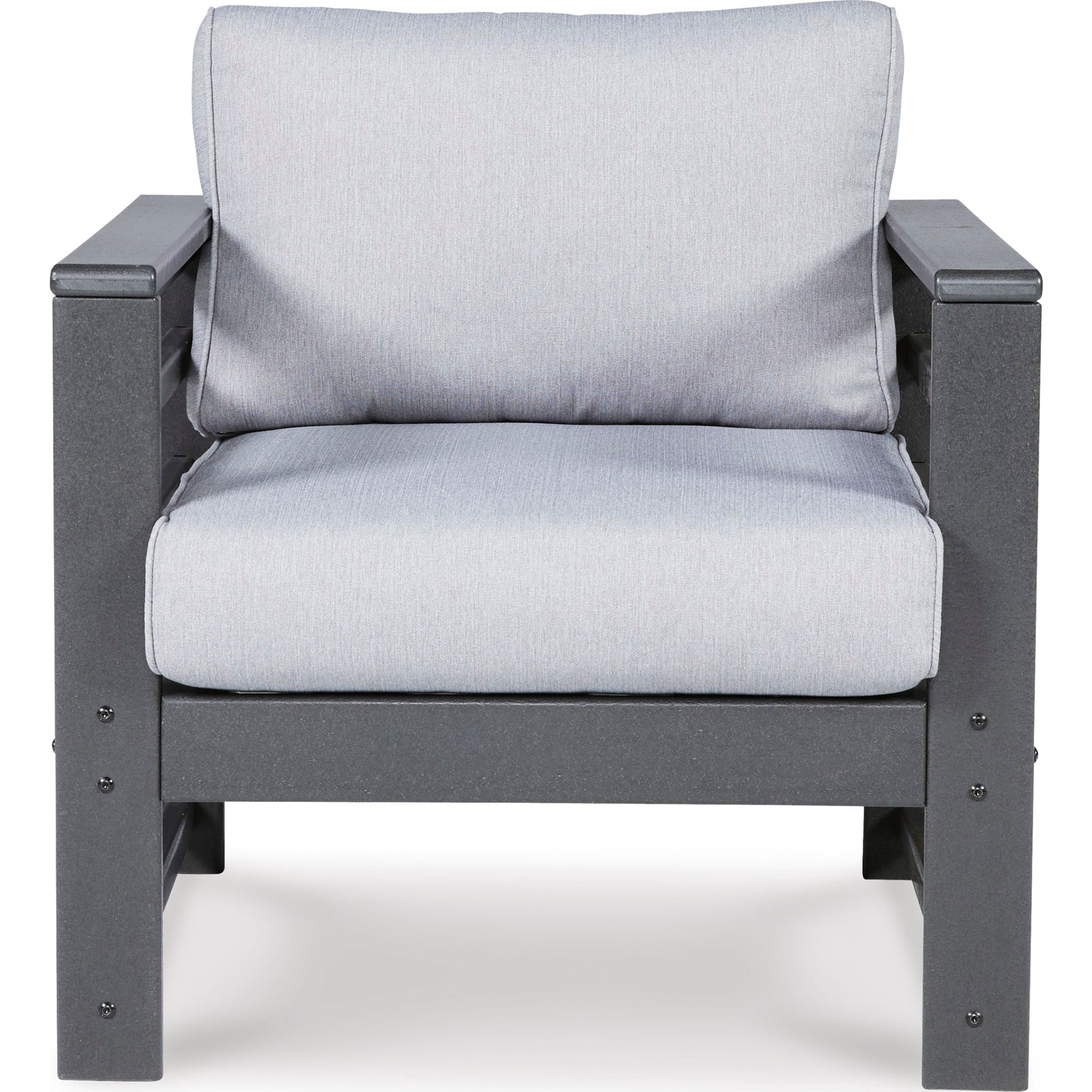 Amora Outdoor Lounge Chair with Cushion (Set of 2) - Water-Resistant, Foldable Patio Furniture for Poolside, Garden & Backyard Relaxation - Charcoal Gray