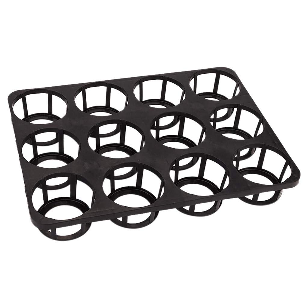 BosDarm Black Bracket Basin Phalaenopsis Orchid Pot - Nursery Shape Tray Holder for Plant Germination - Perfect for Patio, Lawn & Garden Decor - Indoor/Outdoor Plant Container (One Size)