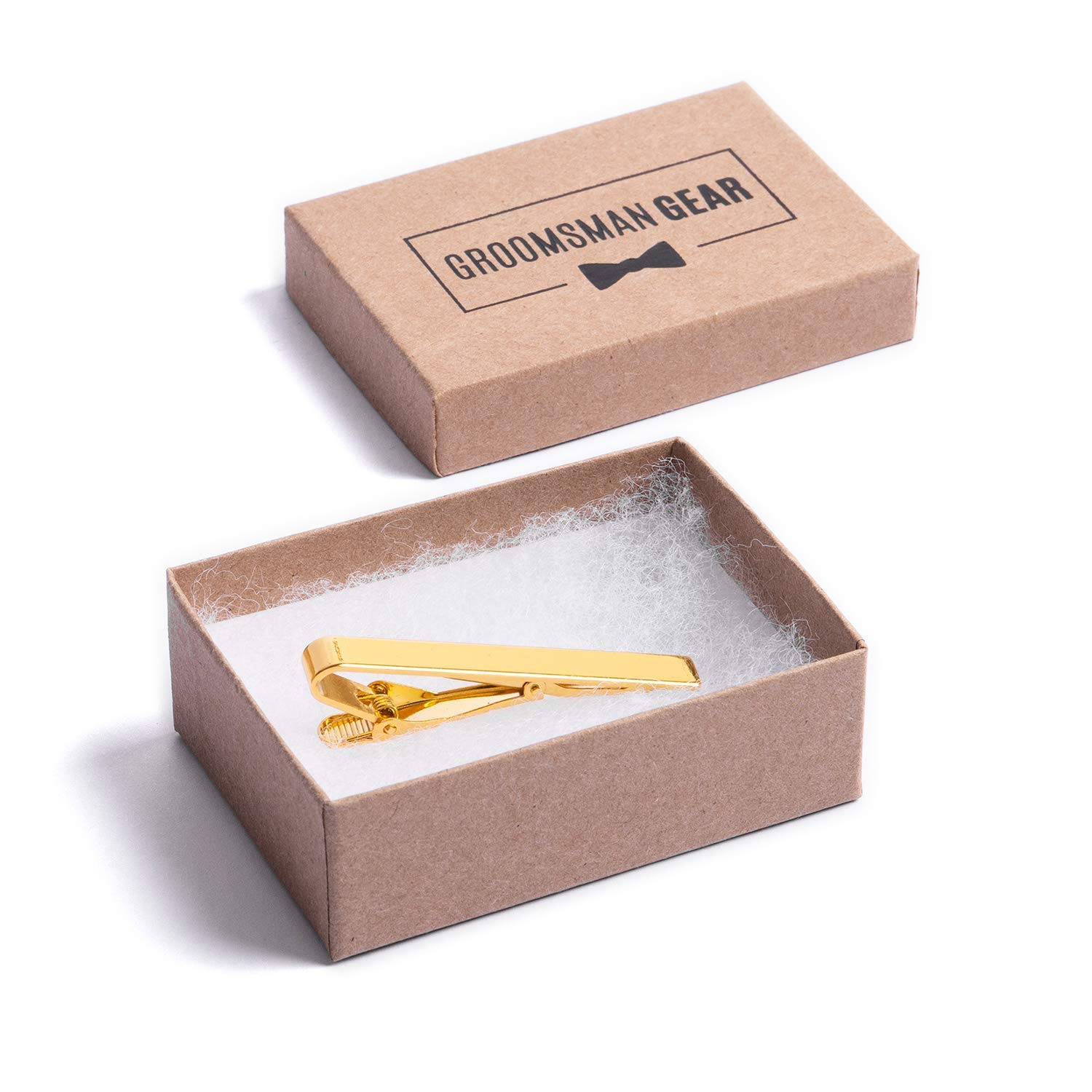 Classic Gold Tie Clip for Men - 2 Inch Slim Tie Bar with Gift Box - Perfect for Weddings, Business Meetings & Formal Events