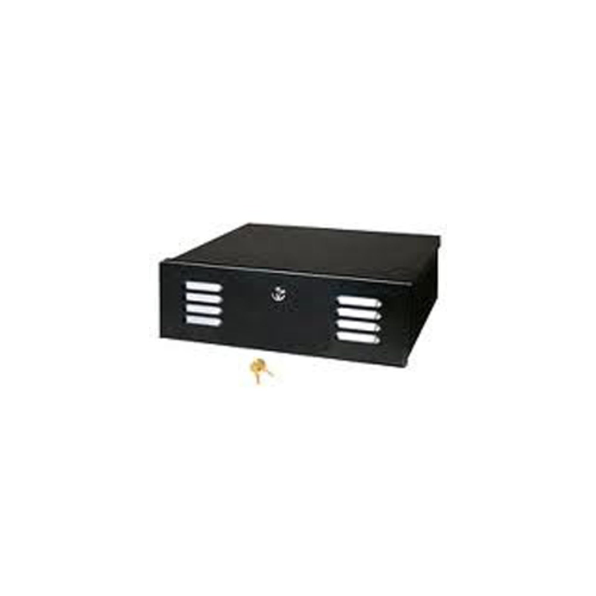Mier Products 16x5x16 NVR/DVR Security Lockbox with 120V Cooling Fan - Heavy Duty Metal Enclosure for Surveillance Systems (Made in USA) - Perfect for Home & Business Security Camera Protection