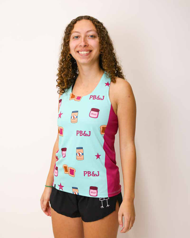 Women's PB&J Performance Singlet - Breathable Running Tank Top for Workouts & Gym - Perfect for Yoga, CrossFit & Athletic Training