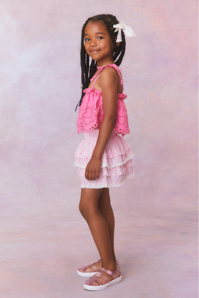 Girls Billie Cotton Striped Skirt | Soft & Comfortable Summer Dress | Perfect for School, Playdates & Outdoor Activities