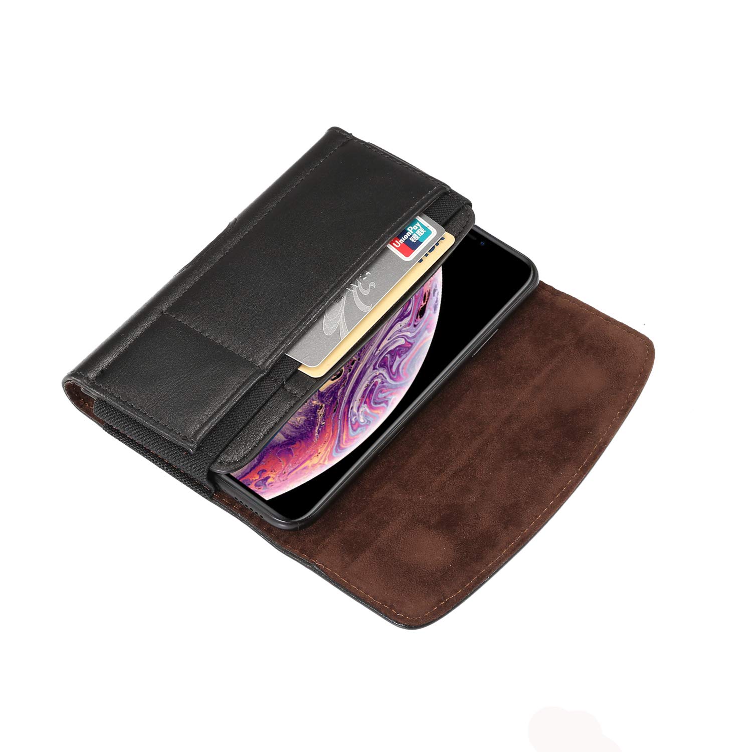 Premium PU Leather Belt Clip Holster Phone Case for Samsung Galaxy S24/S23/S22 Ultra, A16/A14/A13/A05/A04e/A03s, Google Pixel 8/7 Pro, iPhone 16 Pro Max & OnePlus Nord N30 5G/12 - Secure Carry Pouch for Work, Hiking & Outdoor Activities