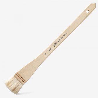Premium Silver Brush Atelier Flat Hake Brush - Size 10 with Long Handle for Oil & Acrylic Painting - Perfect for Canvas, Wall Art & Professional Studio Use