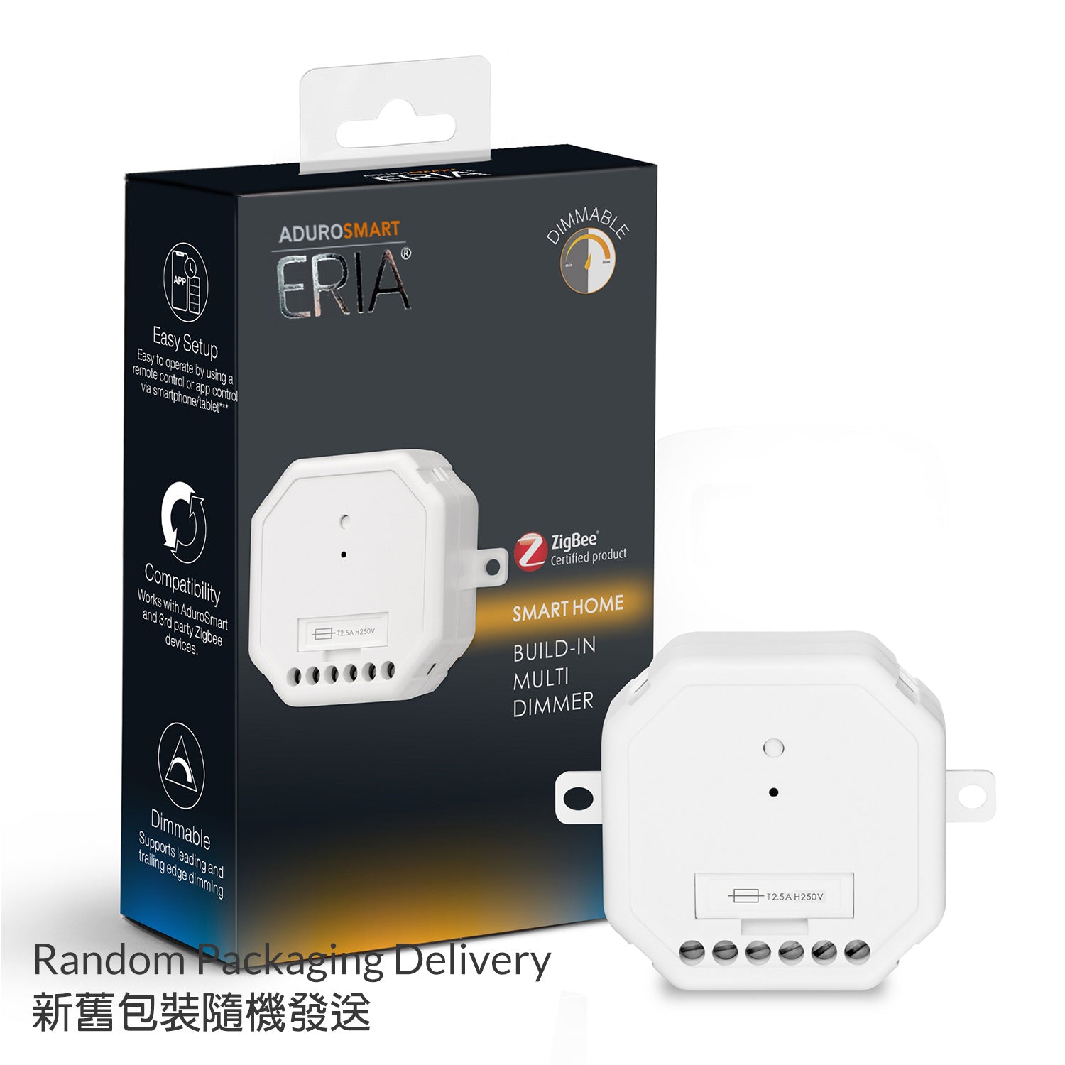 Adurosmart ERIA Smart Dimmer Switch - Multi-Function Built-in Dimmer for Home Lighting Control | Perfect for Living Rooms, Bedrooms, and Smart Home Automation