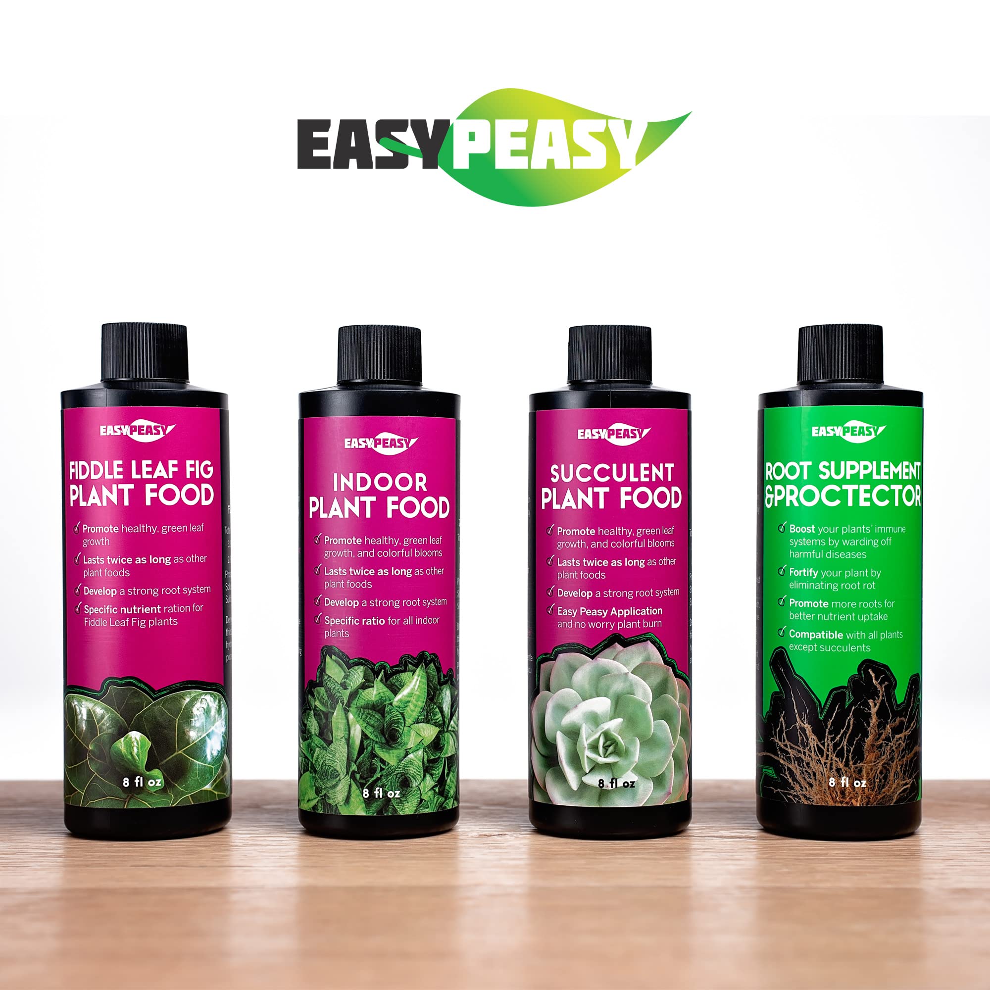 Easy Peasy Liquid All Purpose Indoor Plant Food | 4-3-4 Nutrient Fertilizer for Potted Houseplants | Specially Formulated for Live Indoor Plants | Perfect for Houseplants, Succulents & Herbs in Home & Office