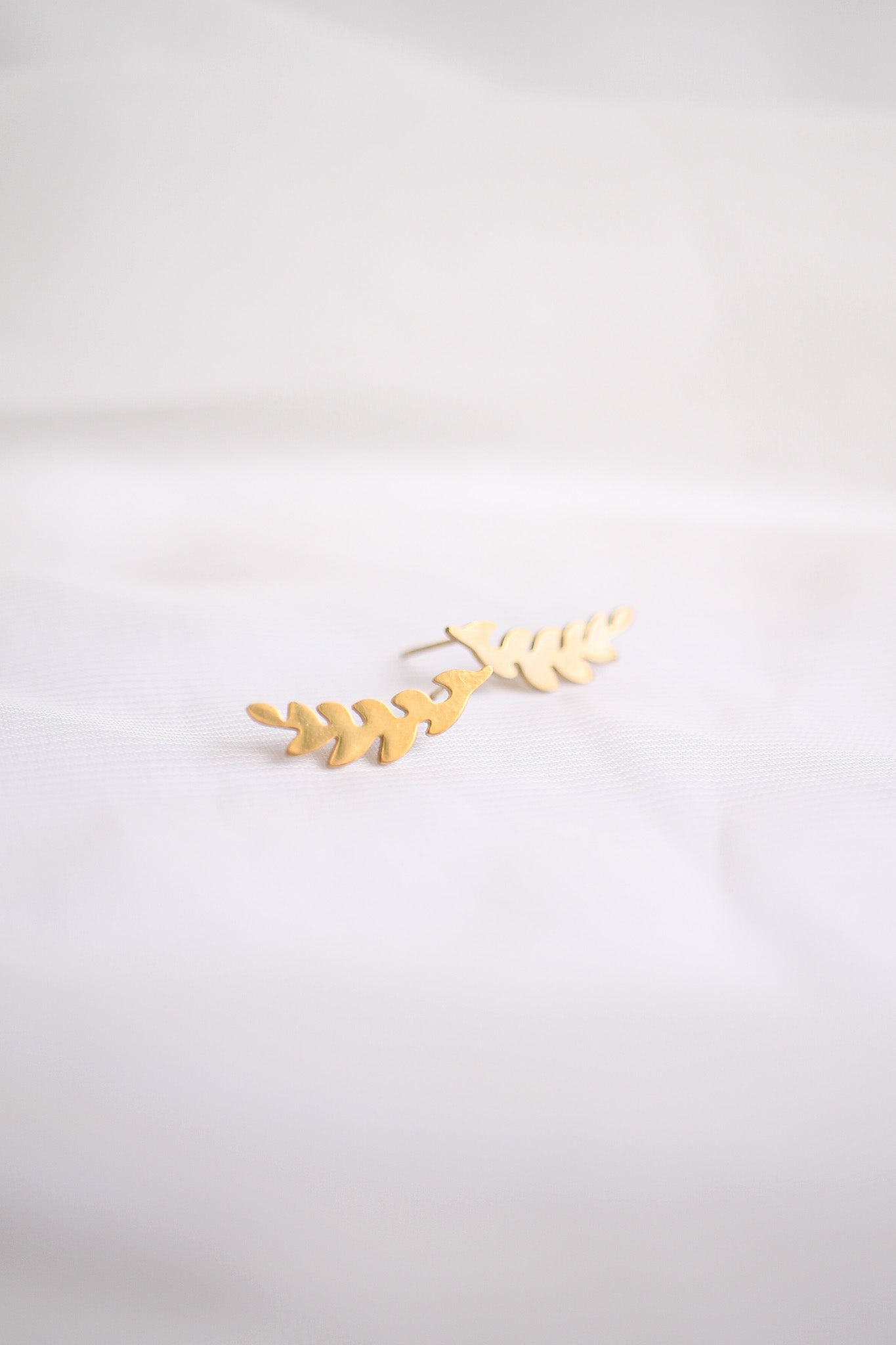 Laurel Climber Stud Earrings for Women - 14K Gold Plated Minimalist Dainty Flower Earrings - Perfect for Everyday Wear, Gift Giving & Special Occasions