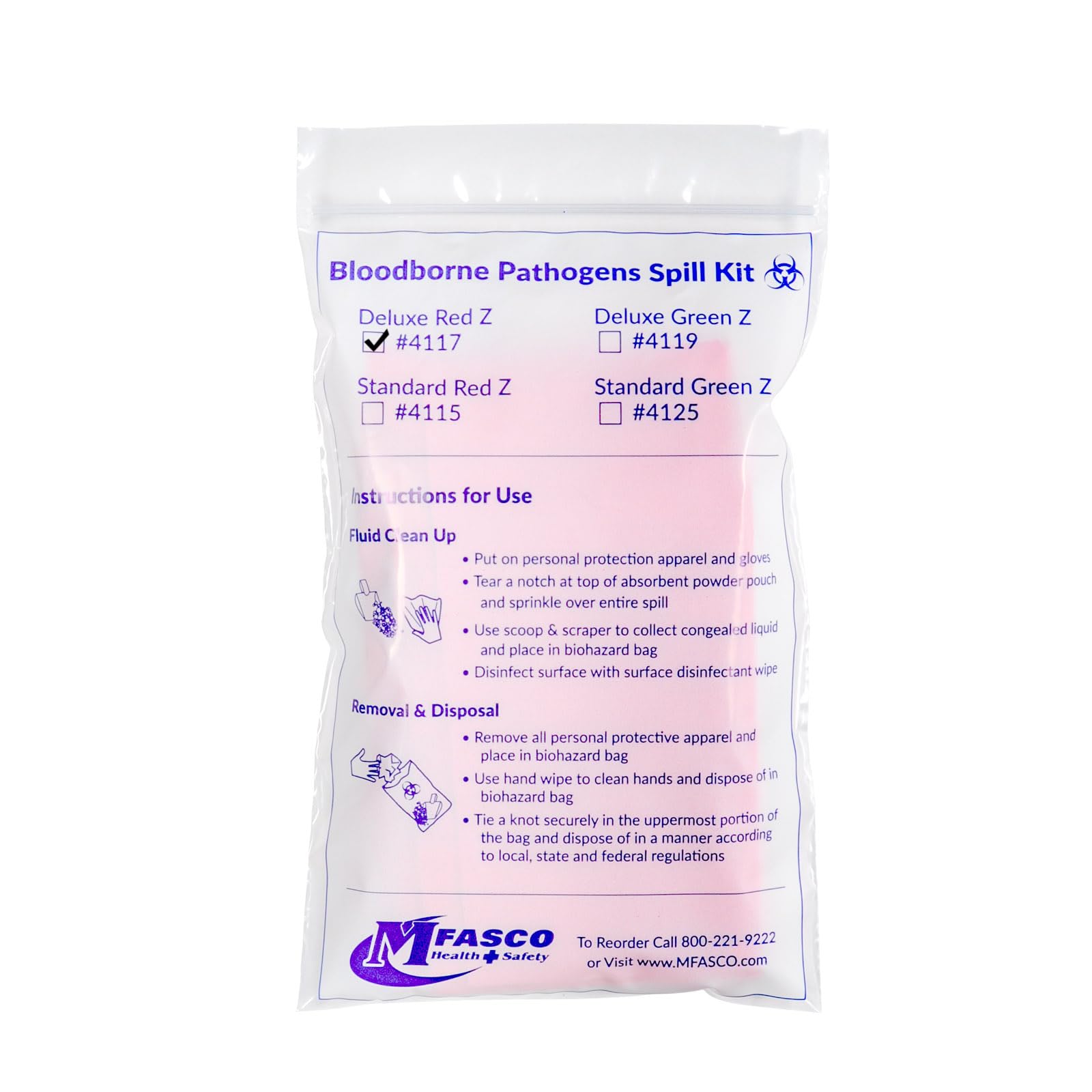 MFASCO Biohazard Clean Up Kit Deluxe - OSHA Approved Bio Bags for Blood, Urine, Vomit & Feces - Emergency Spill Response Supplies for First Responders, Medics & Healthcare Professionals - Portable Safety Essentials for Hospitals, Clinics & Home Use