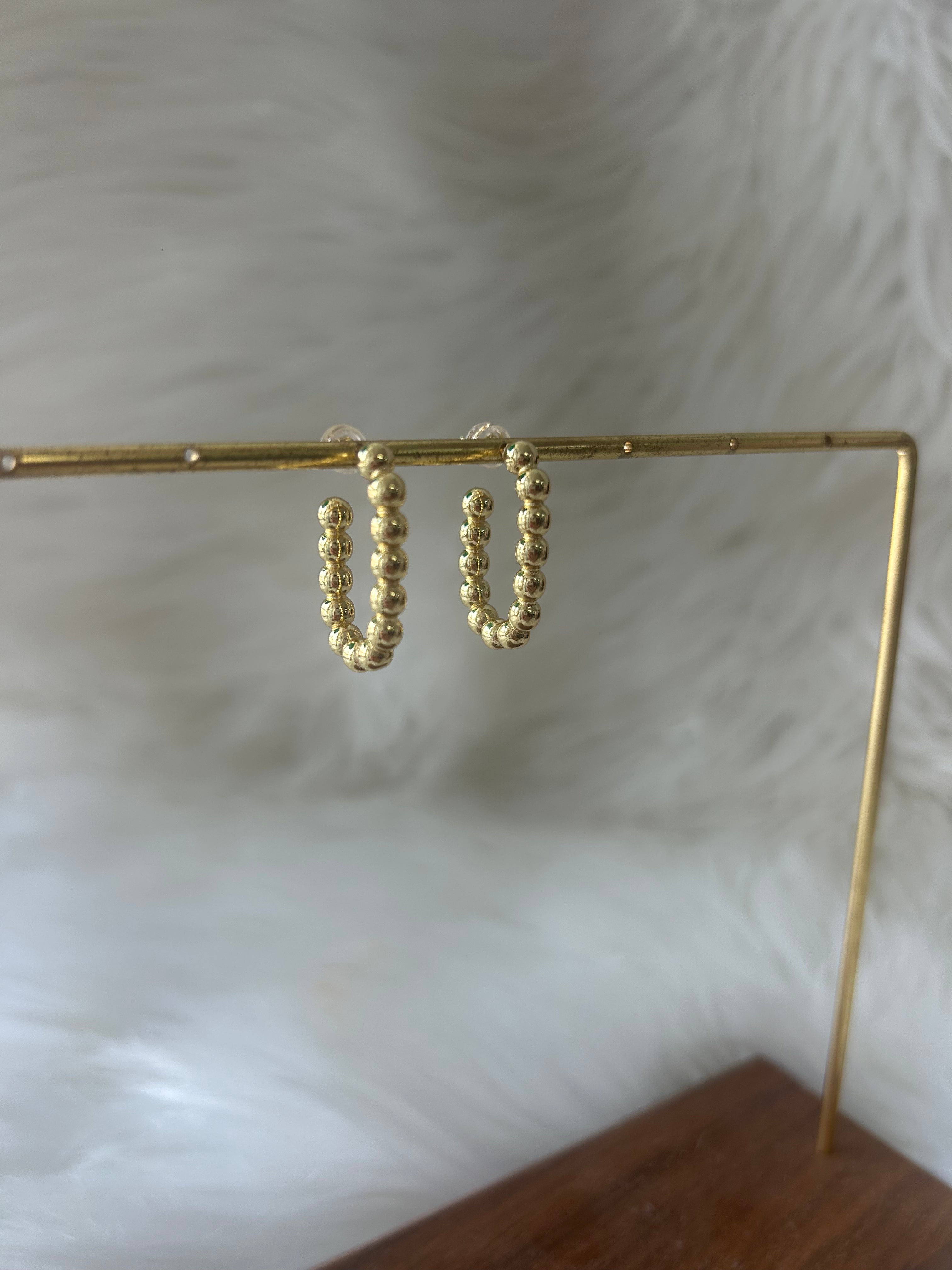 Lauren Kenzie Stylish Bubble Hoop Earrings for Women - Trendy Gold Plated Dangle Earrings for Party, Wedding & Everyday Wear