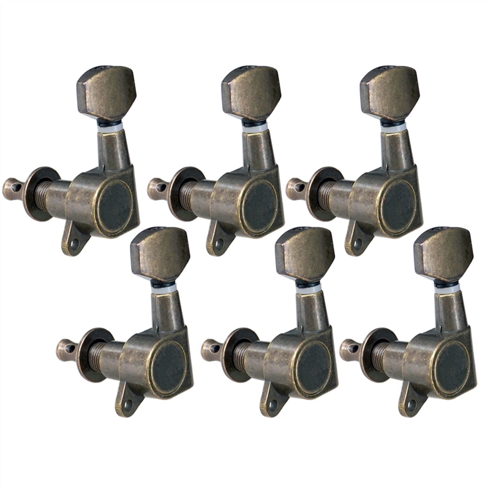 6-Piece Sealed Gear Guitar Tuning Pegs Machine Heads - Premium 6L Tuning Pegs for Acoustic & Electric Guitars - Perfect for Guitar Maintenance, Repair and Replacement Parts - Ideal for Musicians, Luthiers and DIY Guitar Upgrades
