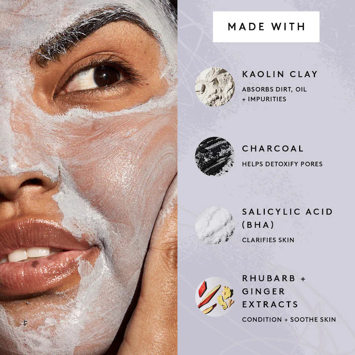 Fenty Skin Detoxifying Pore Clay Face Mask by Cookies N Clean™ - Deep Cleansing for Acne & Blackheads, Vegan & Cruelty-Free Skincare for Oily & Combination Skin