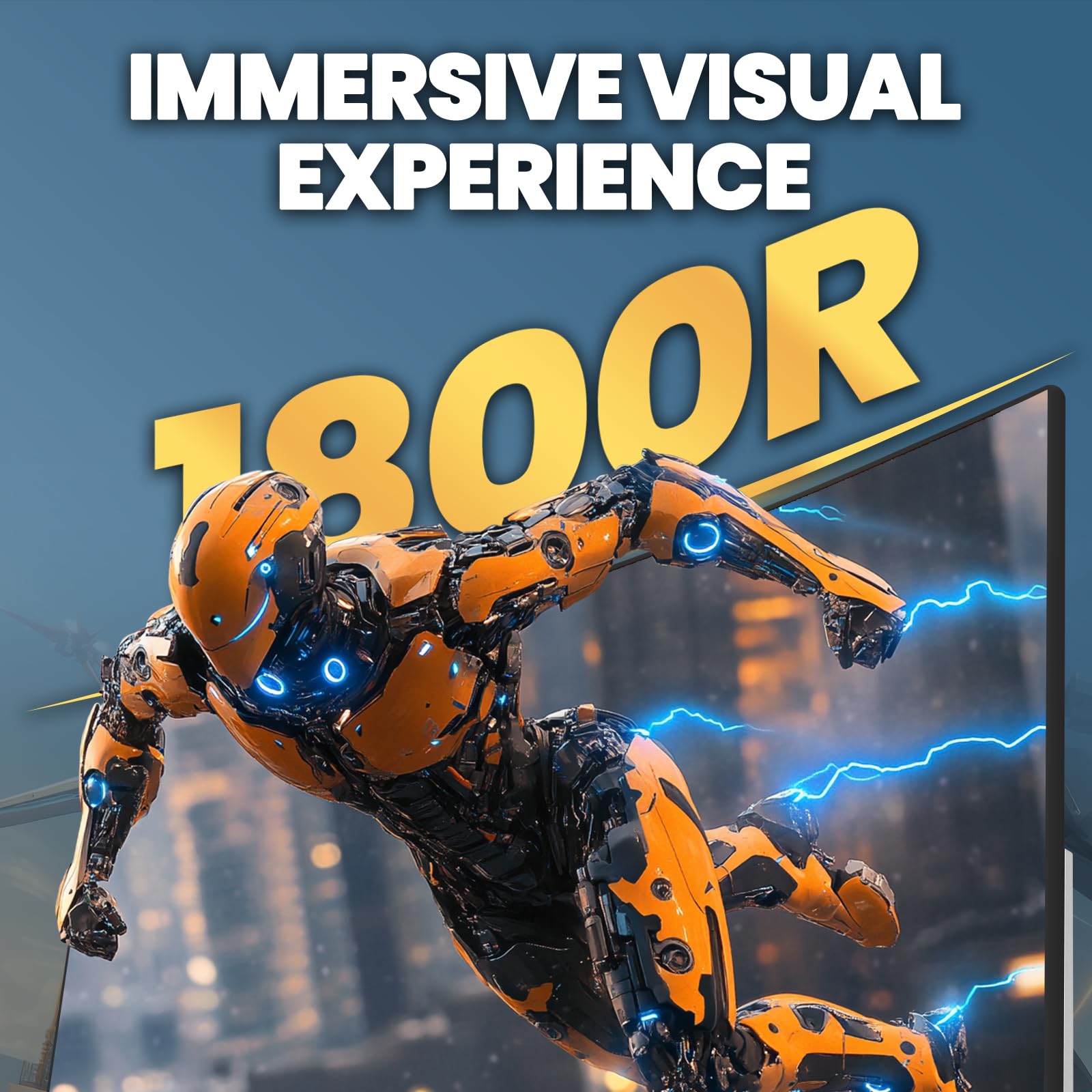CRUA 27 Inch Curved Gaming Monitor - 200Hz Refresh Rate, FHD 1080P, 1800R VA Panel, 1ms Response Time, AMD FreeSync, Eye Care Technology, HDMI & DisplayPort, VESA Mountable - Perfect for Competitive Gaming, Home Office & Entertainment Setup