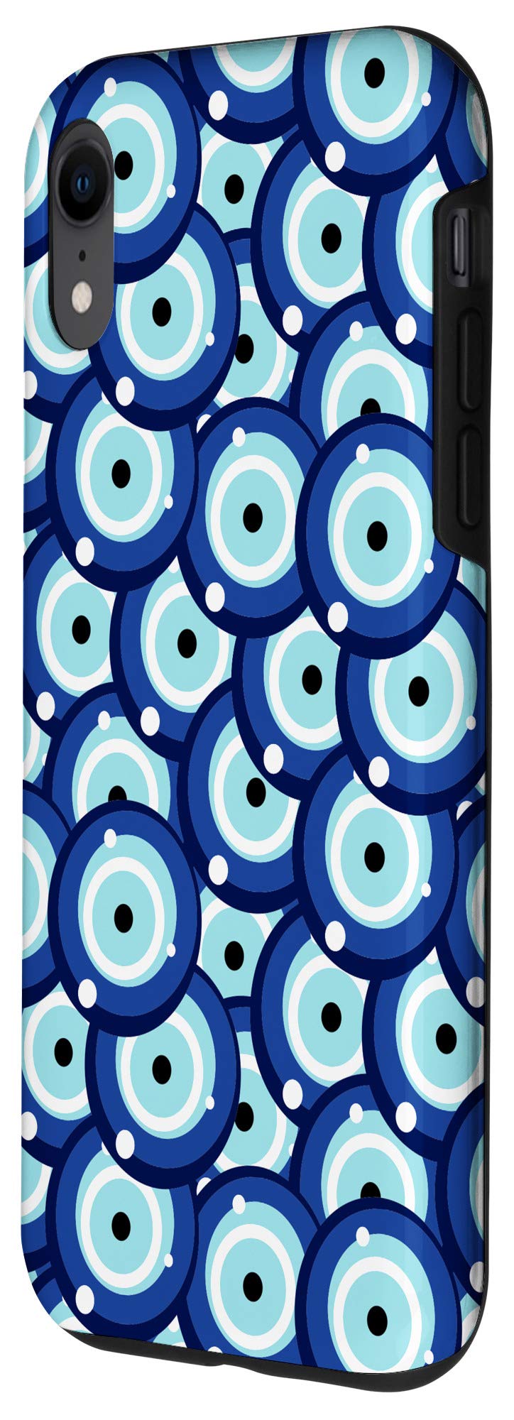 iPhone XR Case - Evil Eye Design in Blue & Black - Slim Protective Cover for Everyday Use, Travel & Work