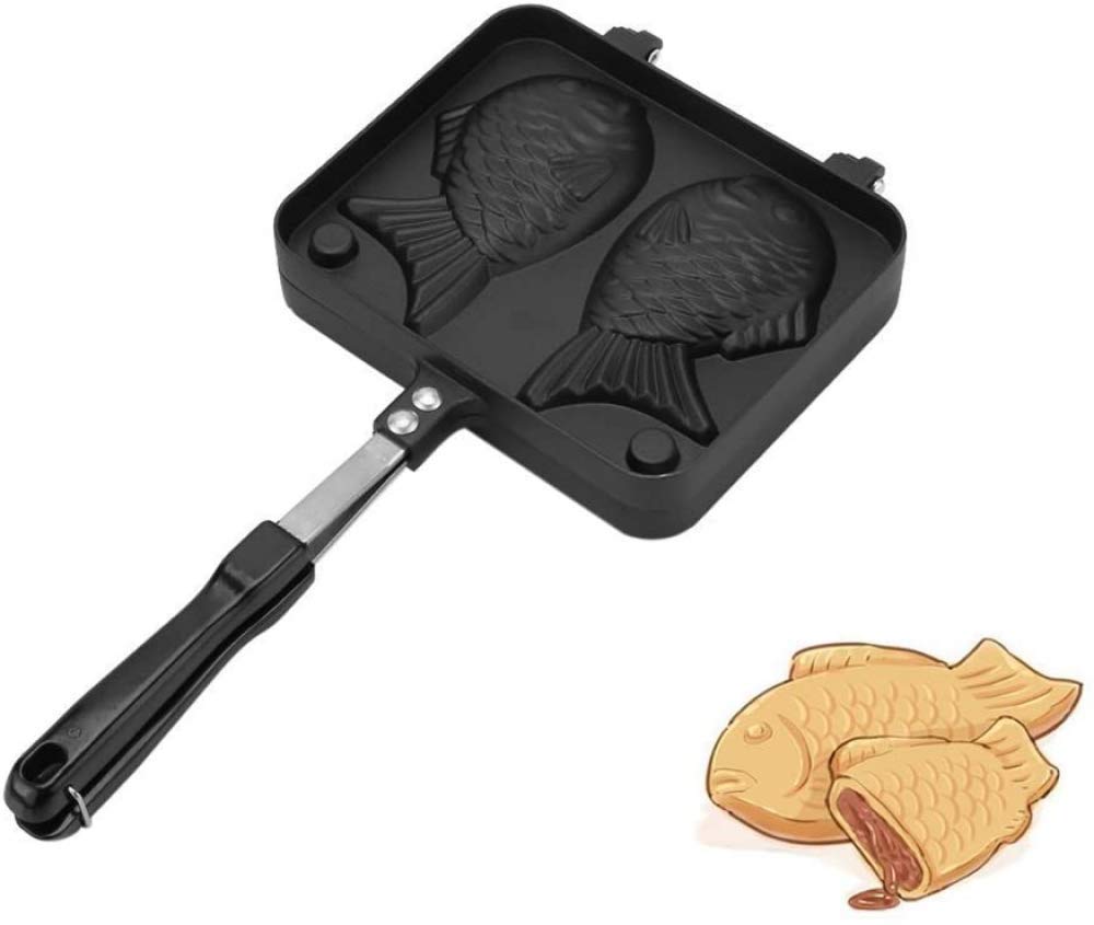 Non-Stick Taiyaki Fish-Shaped Waffle Maker Pan - Aluminum Alloy Cake Mold for DIY Japanese Desserts, Perfect for Home Baking, Parties & Gifts