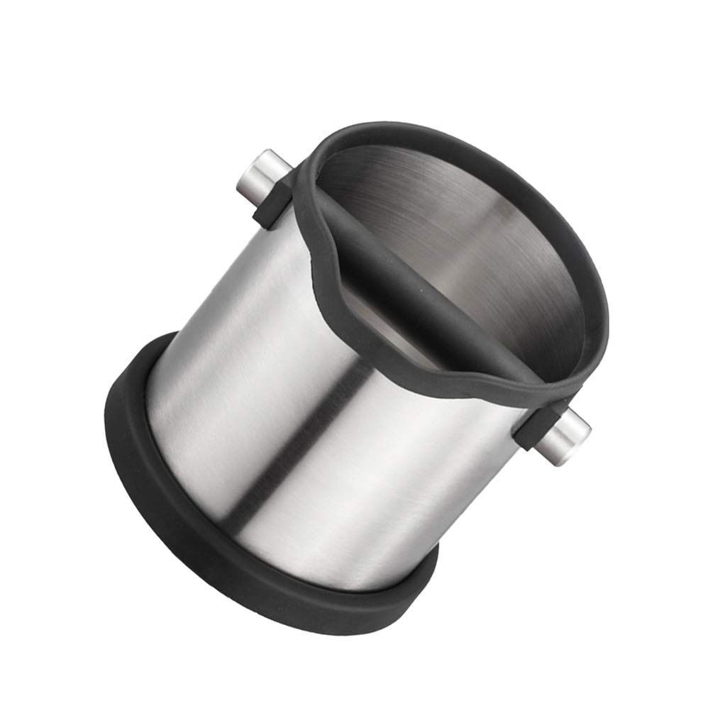 Hemoton Silicone Espresso Dump Bin - Coffee Knock Holder & Grind Waste Container - Barista-Grade Stainless Steel Coffee Tamper Waste Bin for Home & Professional Use - Perfect for Espresso Machines & Coffee Stations