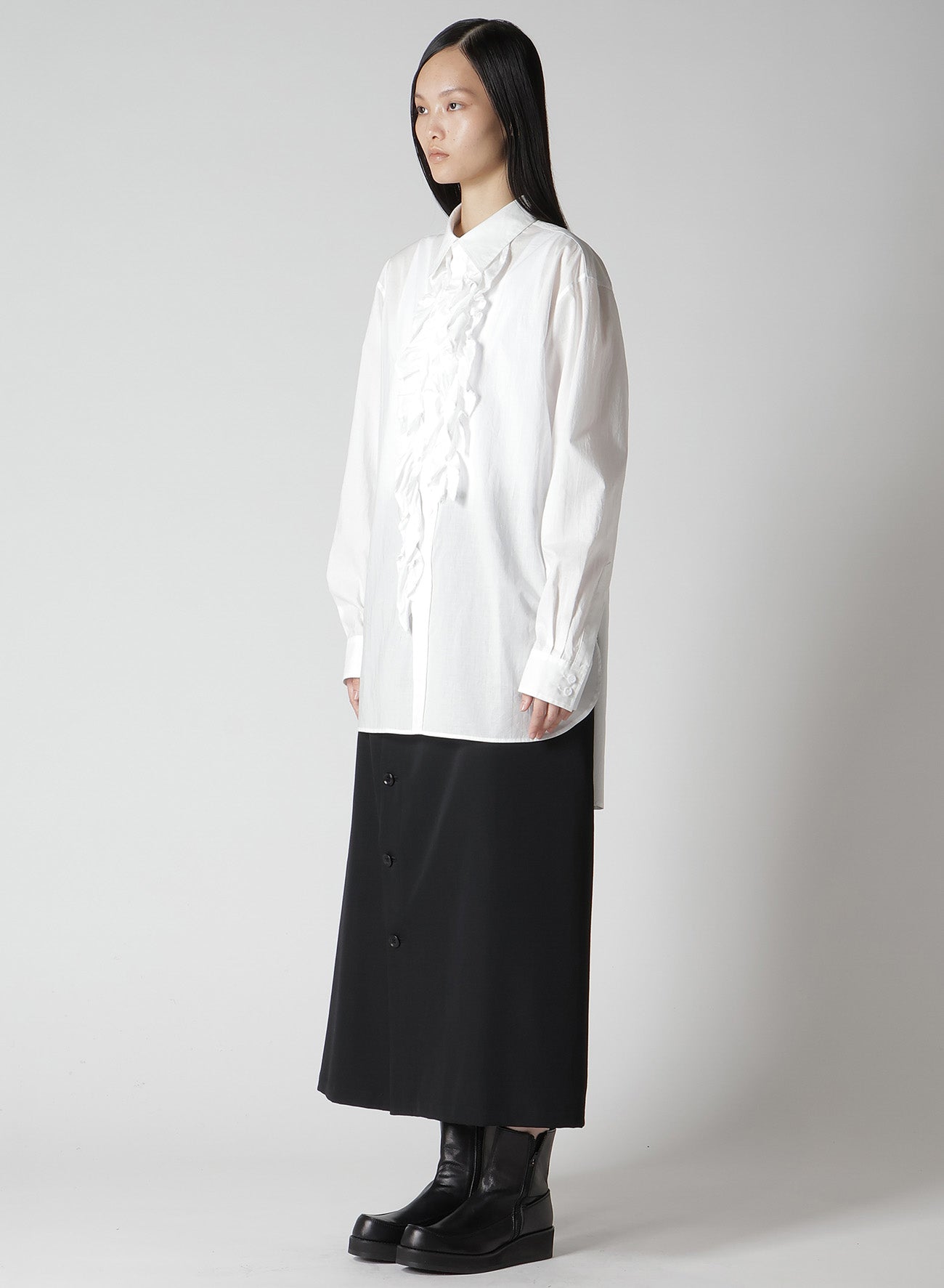 Women's Cotton Lawn Untrimmed Frill Blouse - Flowy Casual Top for Summer, Beach, and Office Wear