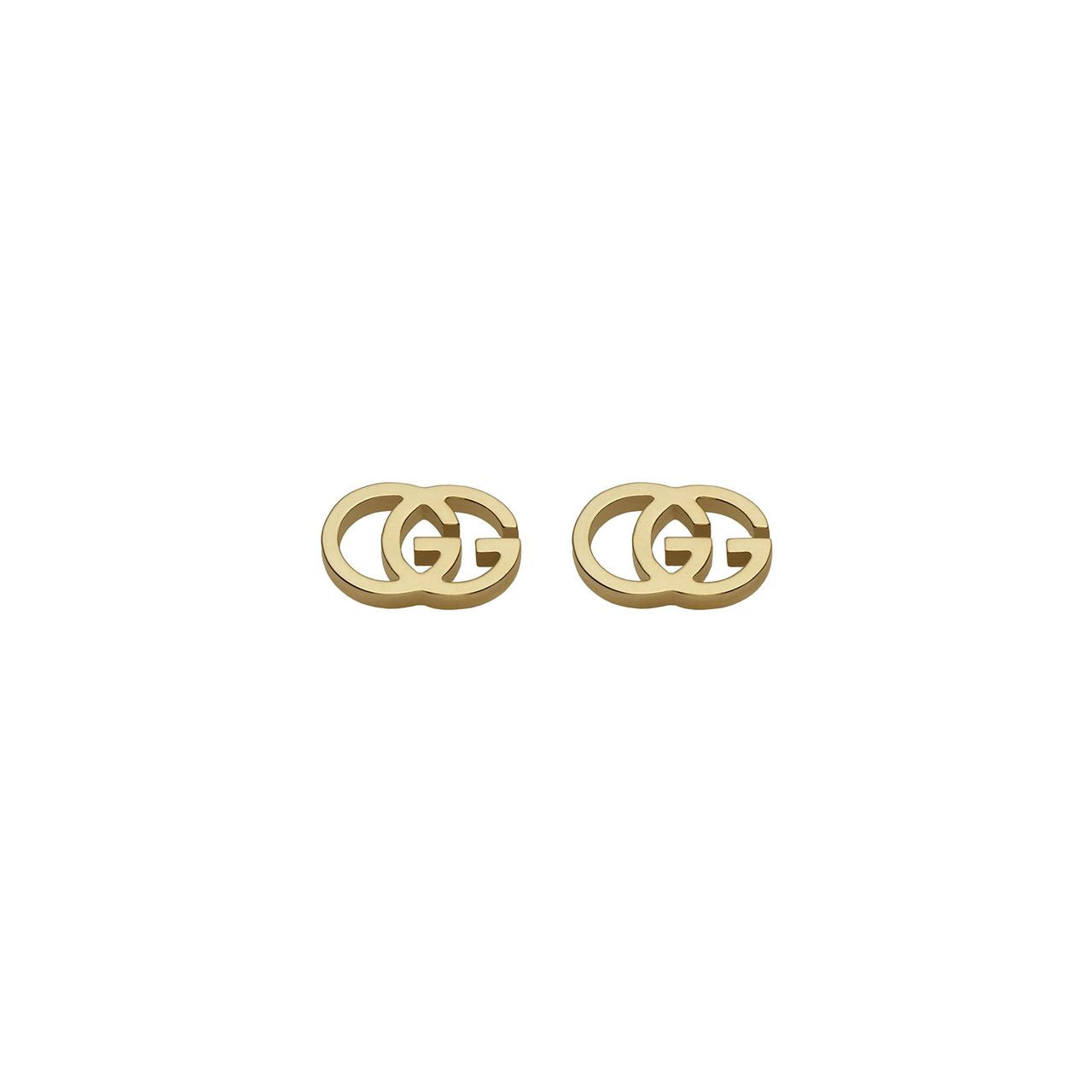 Gucci GG Running 18ct Yellow Gold Stud Earrings for Women - Luxury Fashion Jewelry Gift for Birthday, Anniversary & Special Occasions