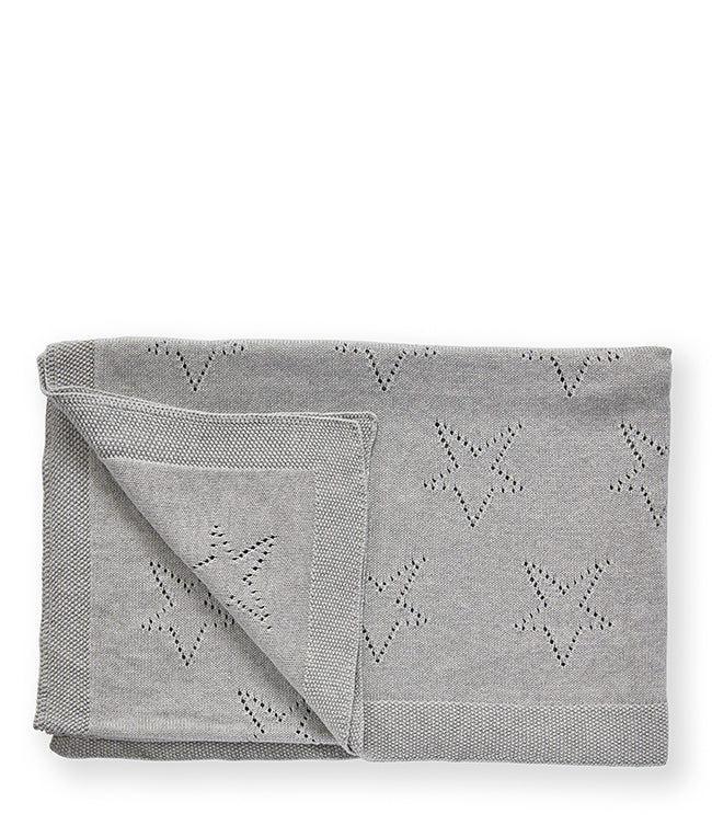 Personalized Baby Blanket - Soft Star Grey Design for Newborns & Infants - Perfect for Nursery, Gifts & Photo Shoots