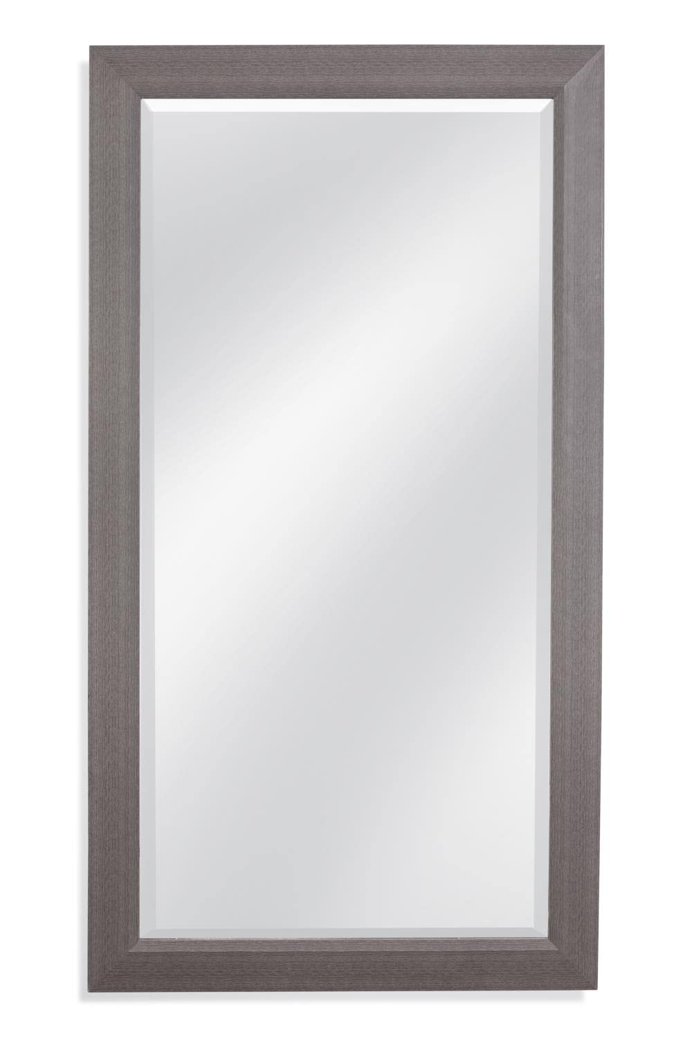 Bassett M4245B Rainier Full Length Leaner Mirror - Grey - Modern Floor Mirror for Bedroom, Living Room & Entryway Decor