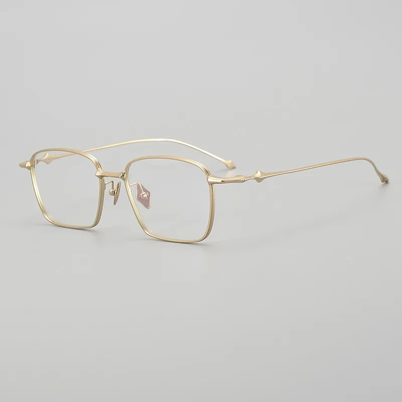 Stylish Black Unisex Titanium Square Eyeglasses Frame 94147 - Perfect for Work, Reading & Fashion Accessories
