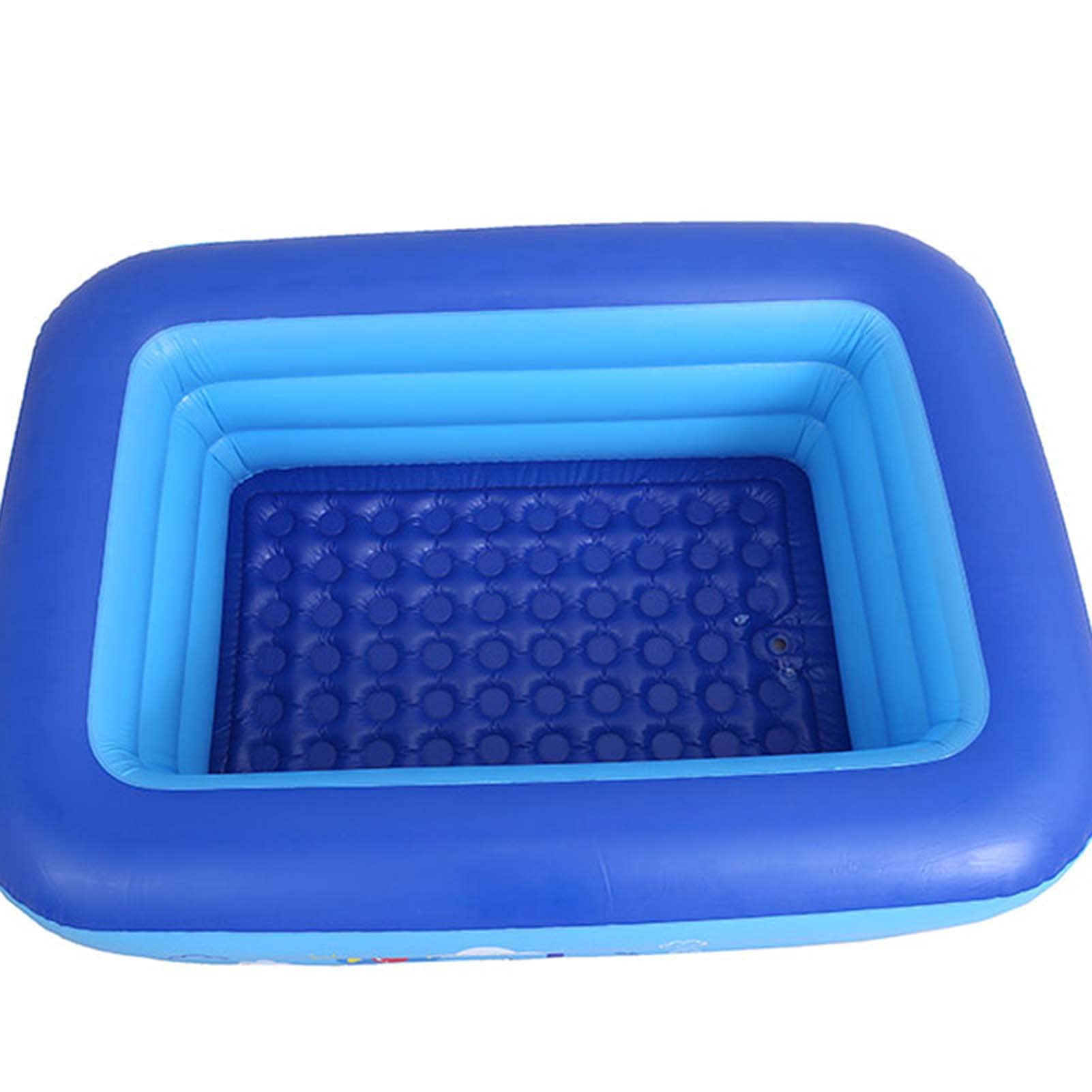 59x39x28 Inch Large Inflatable Swimming Pool for Kids & Adults - Durable Blow Up Pool for Backyard, Outdoor Family Fun - Rectangular Above Ground Inflatable Lounge Pool for Summer Parties, Water Play & Relaxation